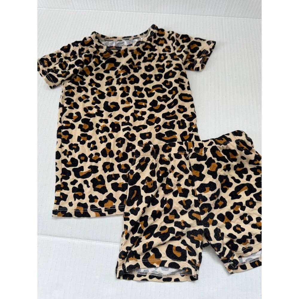 Girls Toddler Lana Posh Peanut Leopard Two Piece Pajamas Short Sleeve Size 2T